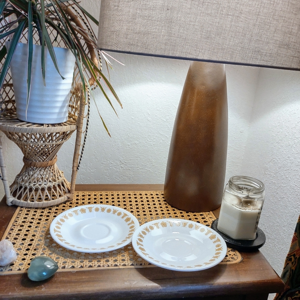 Vintage Corelle Butterfly Gold Saucers - Picture 5 of 9